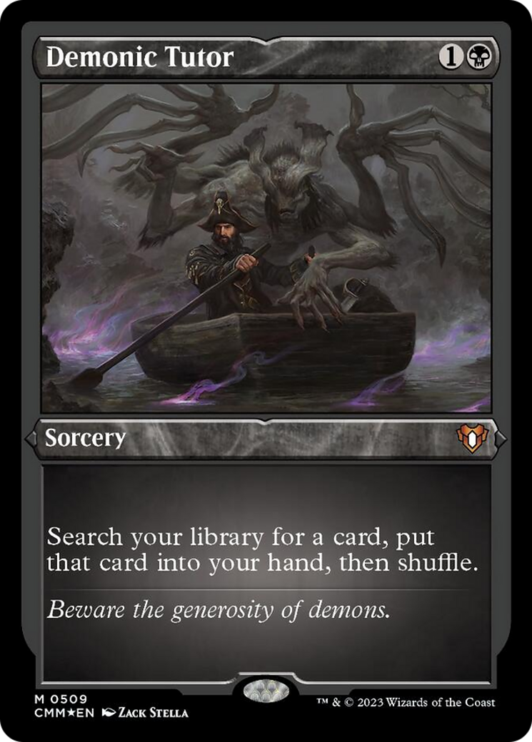 Demonic Tutor (Foil Etched) [Commander Masters] | Gear Gaming Fayetteville