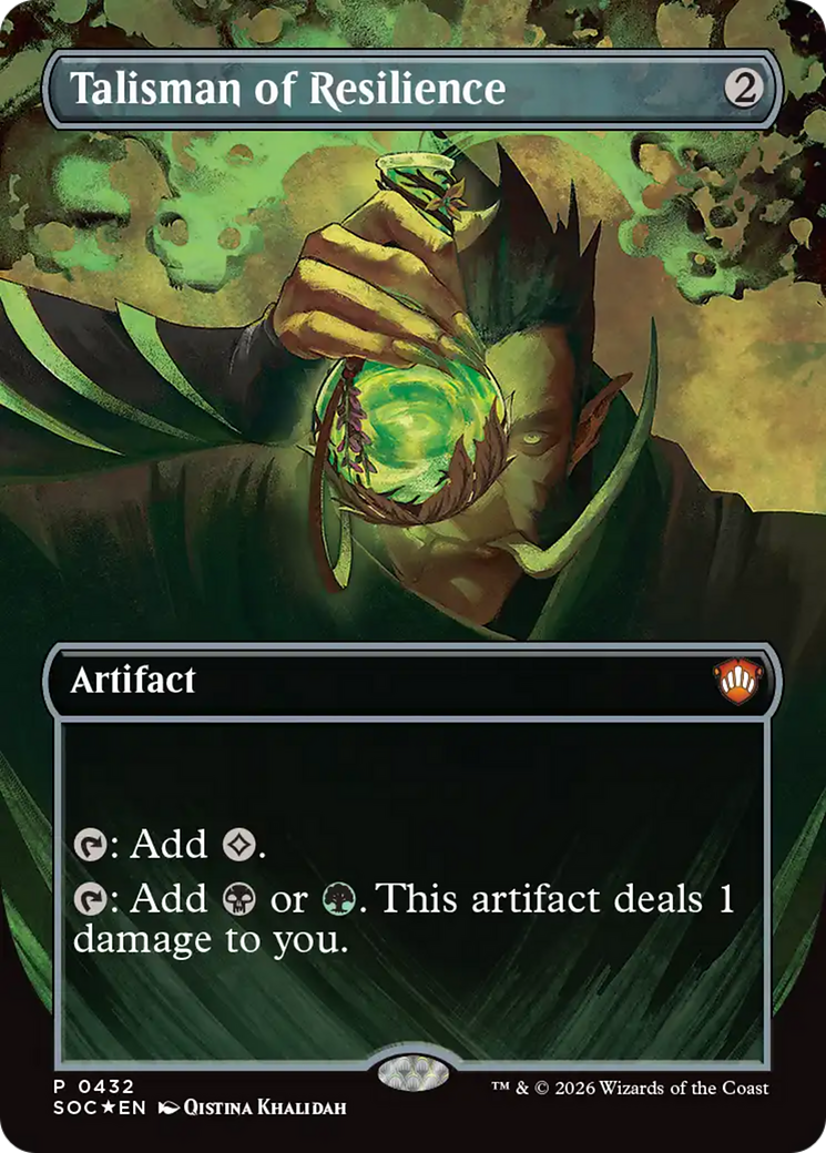 Talisman of Resilience (Borderless) [Secrets of Strixhaven Commander] | Gear Gaming Fayetteville