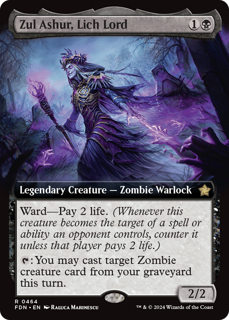 Zul Ashur, Lich Lord (Extended Art) [Foundations] | Gear Gaming Fayetteville