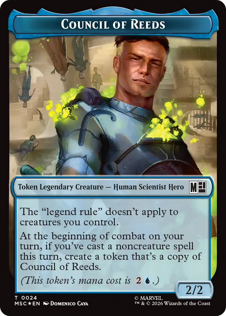 Council of Reeds (024) // Merfolk (024) Double-Sided Token (Surge Foil) [Marvel Super Heroes Commander Tokens] | Gear Gaming Fayetteville