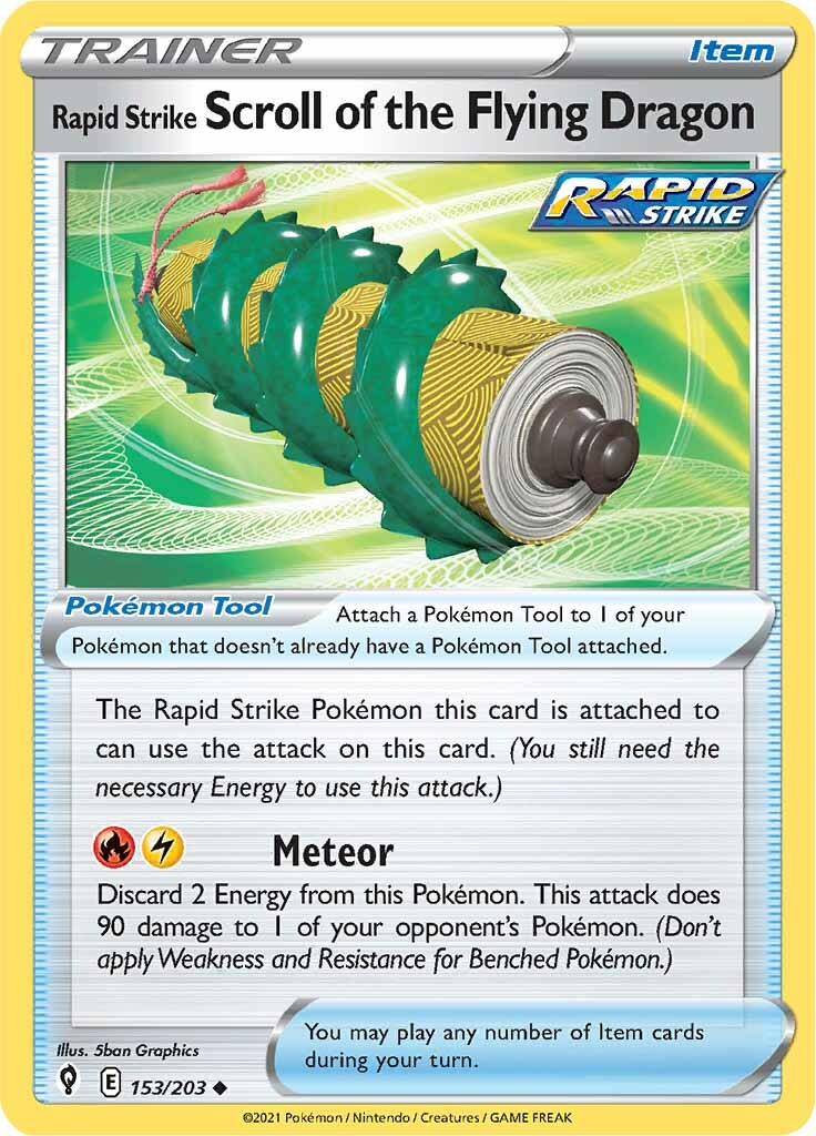 Rapid Strike Scroll of the Flying Dragon (153/203) [Sword & Shield: Evolving Skies] | Gear Gaming Fayetteville