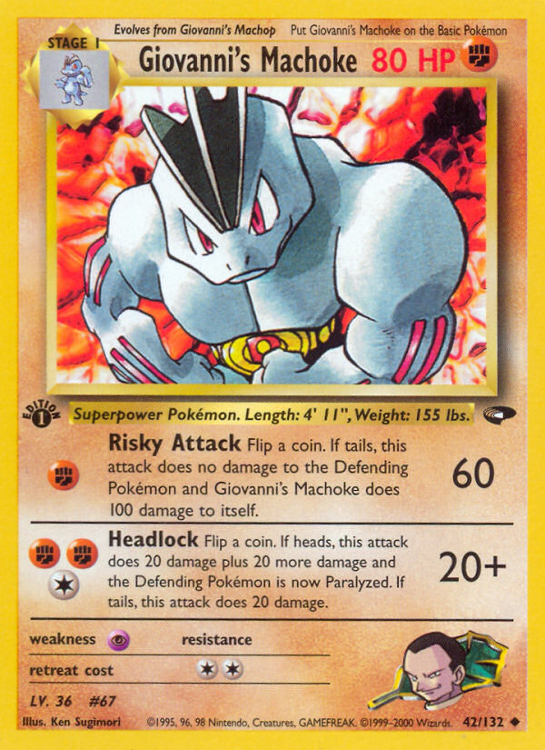 Giovanni's Machoke (42/132) [Gym Challenge 1st Edition] | Gear Gaming Fayetteville