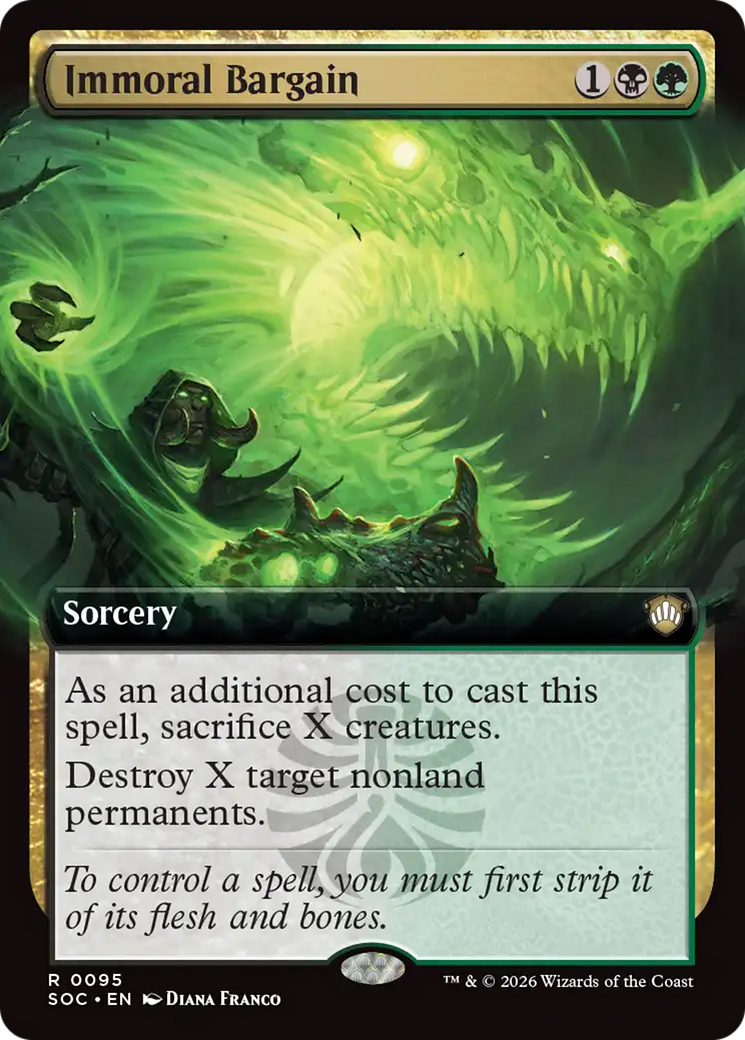 Immoral Bargain (Extended Art) [Secrets of Strixhaven Commander] | Gear Gaming Fayetteville