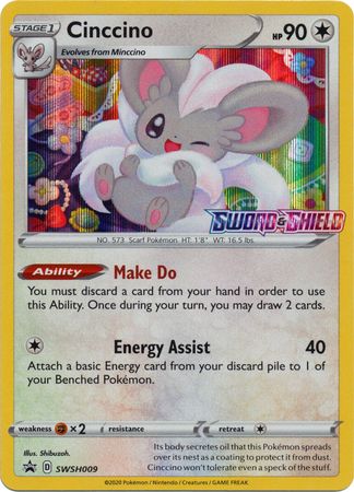 Cinccino (SWSH009) (Prerelease Promo) [Sword & Shield: Black Star Promos] | Gear Gaming Fayetteville