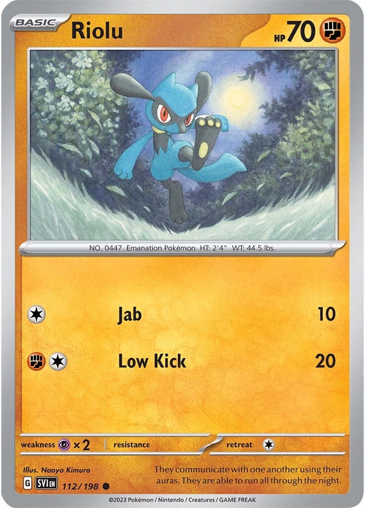 Riolu (112/198) [Scarlet & Violet: Base Set] | Gear Gaming Fayetteville