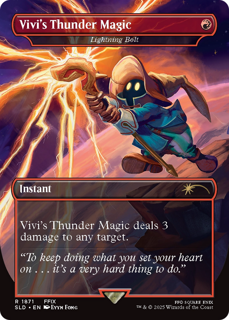 Vivi's Thunder Magic - Lightning Bolt (Rainbow Foil) [Secret Lair Drop Series] | Gear Gaming Fayetteville