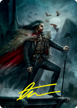 Dracula, Blood Immortal Art Card (Gold-Stamped Signature) [Innistrad: Crimson Vow Art Series] | Gear Gaming Fayetteville
