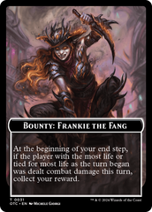 Bounty: Frankie the Fang // Bounty Rules Double-Sided Token [Outlaws of Thunder Junction Commander Tokens] | Gear Gaming Fayetteville