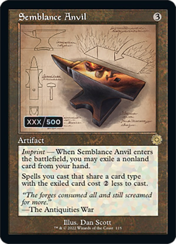 Semblance Anvil (Retro Schematic) (Serialized) [The Brothers' War Retro Artifacts] | Gear Gaming Fayetteville