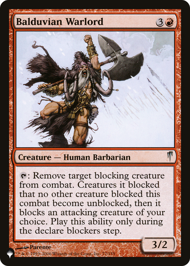 Balduvian Warlord [The List Reprints] | Gear Gaming Fayetteville