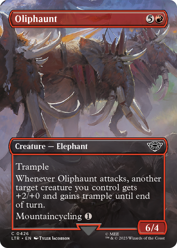 Oliphaunt (Borderless Alternate Art) [The Lord of the Rings: Tales of Middle-Earth] | Gear Gaming Fayetteville