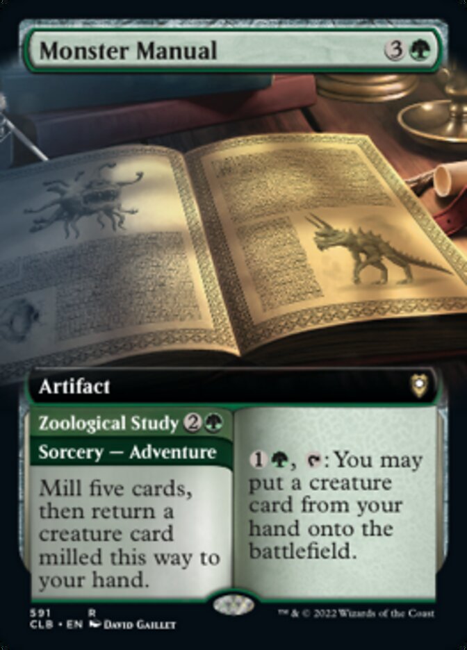 Monster Manual // Zoological Study (Extended Art) [Commander Legends: Battle for Baldur's Gate] | Gear Gaming Fayetteville