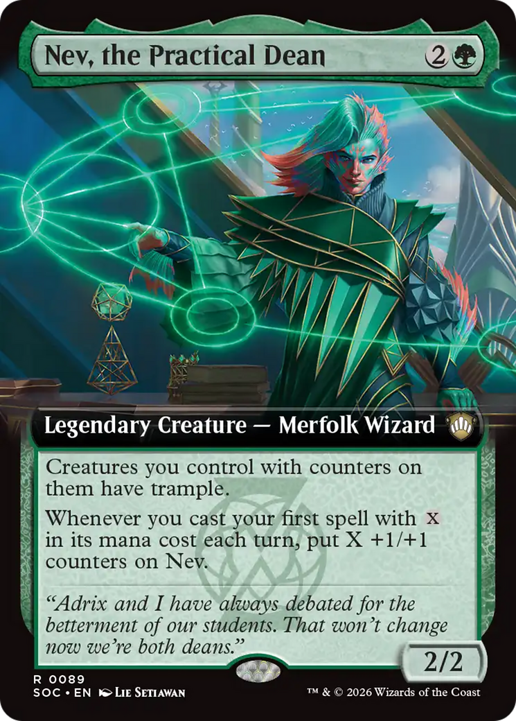 Nev, the Practical Dean (Extended Art) [Secrets of Strixhaven Commander] | Gear Gaming Fayetteville