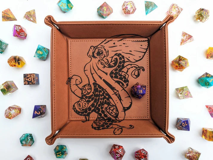 Kraken of Holding | Vegan Leather Dice Rolling Tray | Gear Gaming Fayetteville