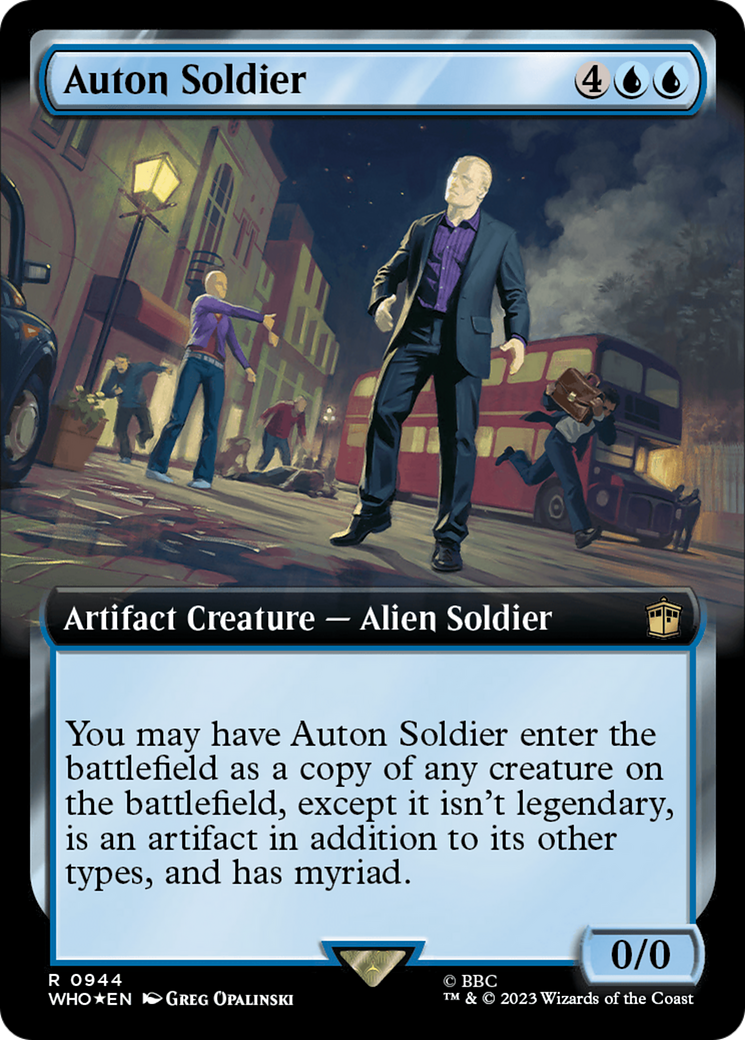 Auton Soldier (Extended Art) (Surge Foil) [Doctor Who] | Gear Gaming Fayetteville