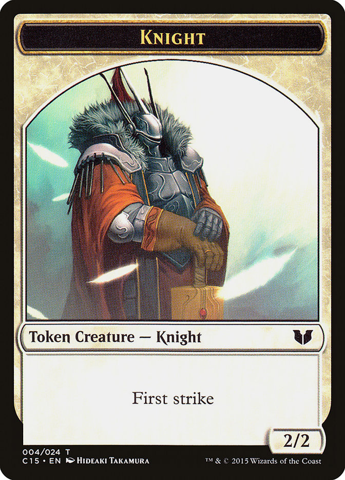Knight (004) // Elemental Shaman Double-Sided Token [Commander 2015 Tokens] | Gear Gaming Fayetteville