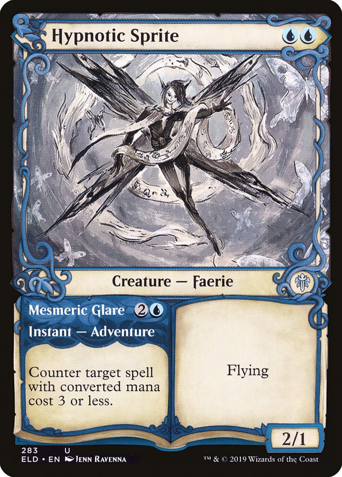 Hypnotic Sprite // Mesmeric Glare (Showcase) [Throne of Eldraine] | Gear Gaming Fayetteville