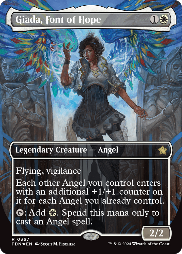 Giada, Font of Hope (Borderless) (Mana Foil) [Foundations] | Gear Gaming Fayetteville