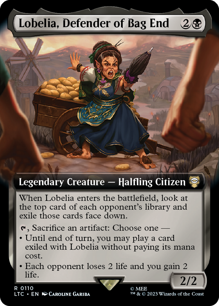 Lobelia, Defender of Bag End (Extended Art) [The Lord of the Rings: Tales of Middle-Earth Commander] | Gear Gaming Fayetteville