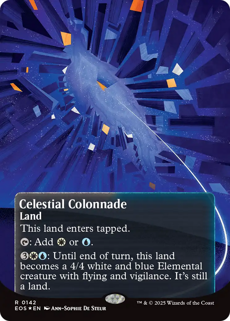 Celestial Colonnade (0142) (Borderless) (Galaxy Foil) [Edge of Eternities: Stellar Sights] | Gear Gaming Fayetteville