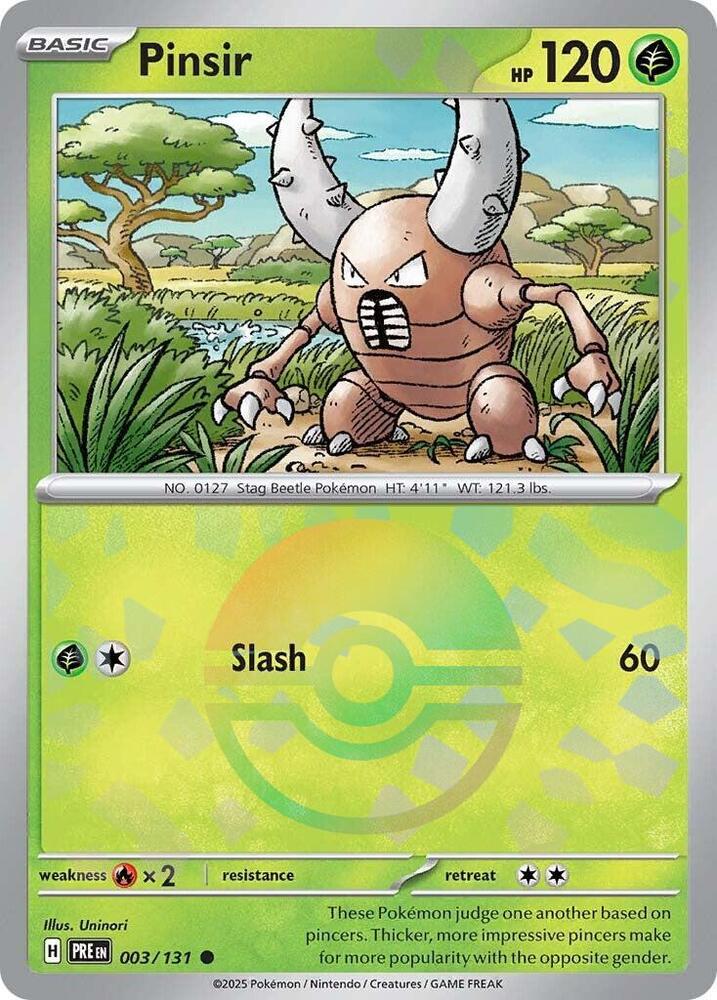 Pinsir (003/131) (Poke Ball Pattern) [Scarlet & Violet: Prismatic Evolutions] | Gear Gaming Fayetteville