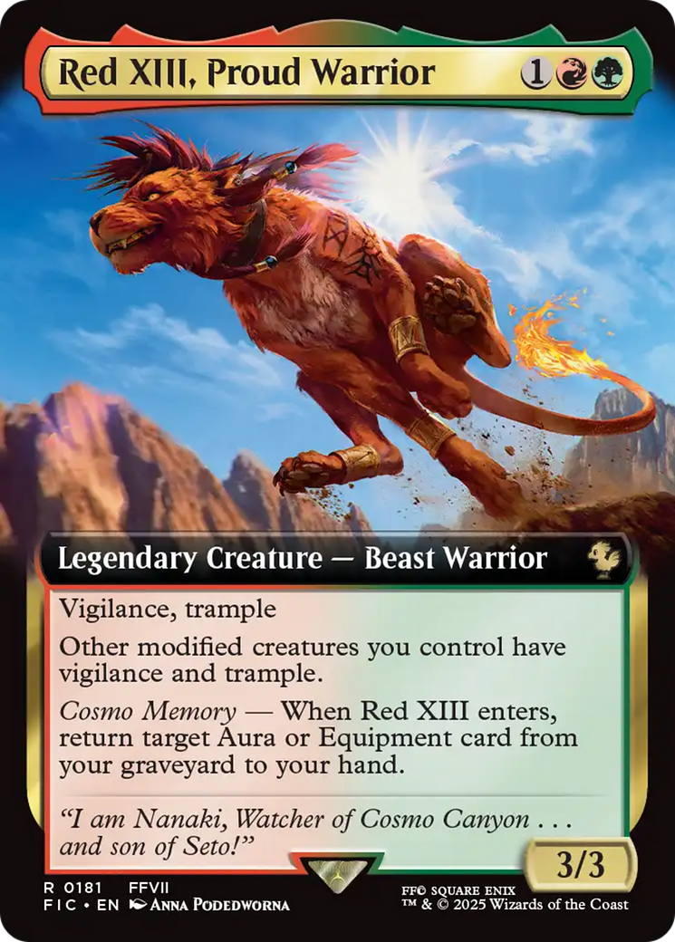 Red XIII, Proud Warrior (Extended Art) [FINAL FANTASY Commander] | Gear Gaming Fayetteville