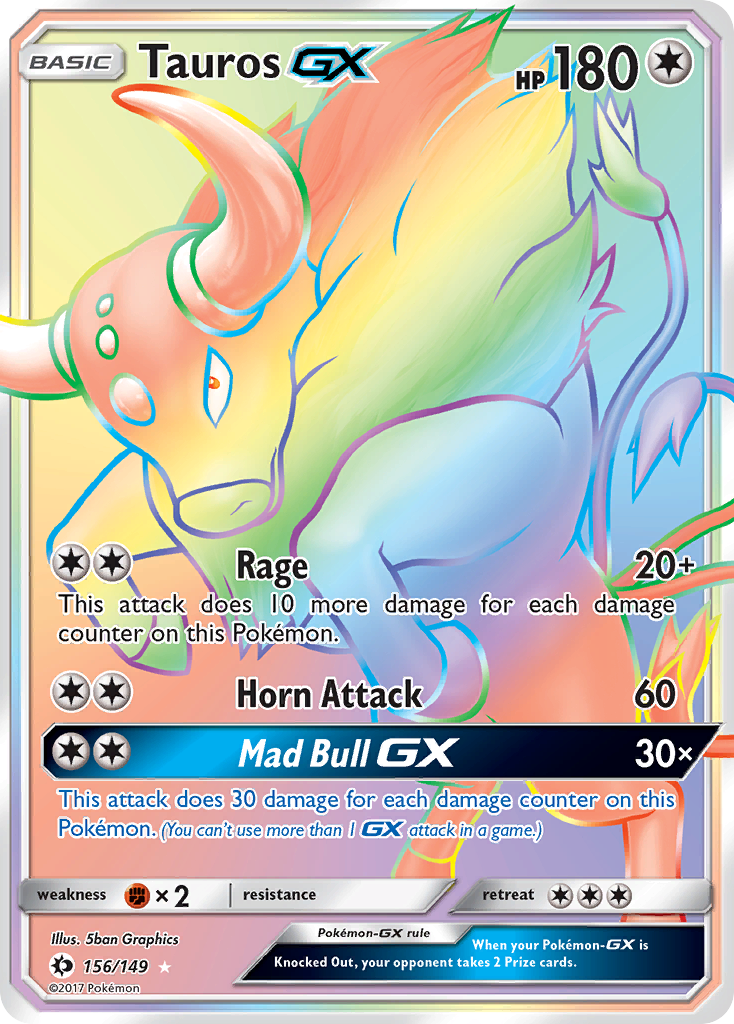 Tauros GX (156/149) [Sun & Moon: Base Set] | Gear Gaming Fayetteville