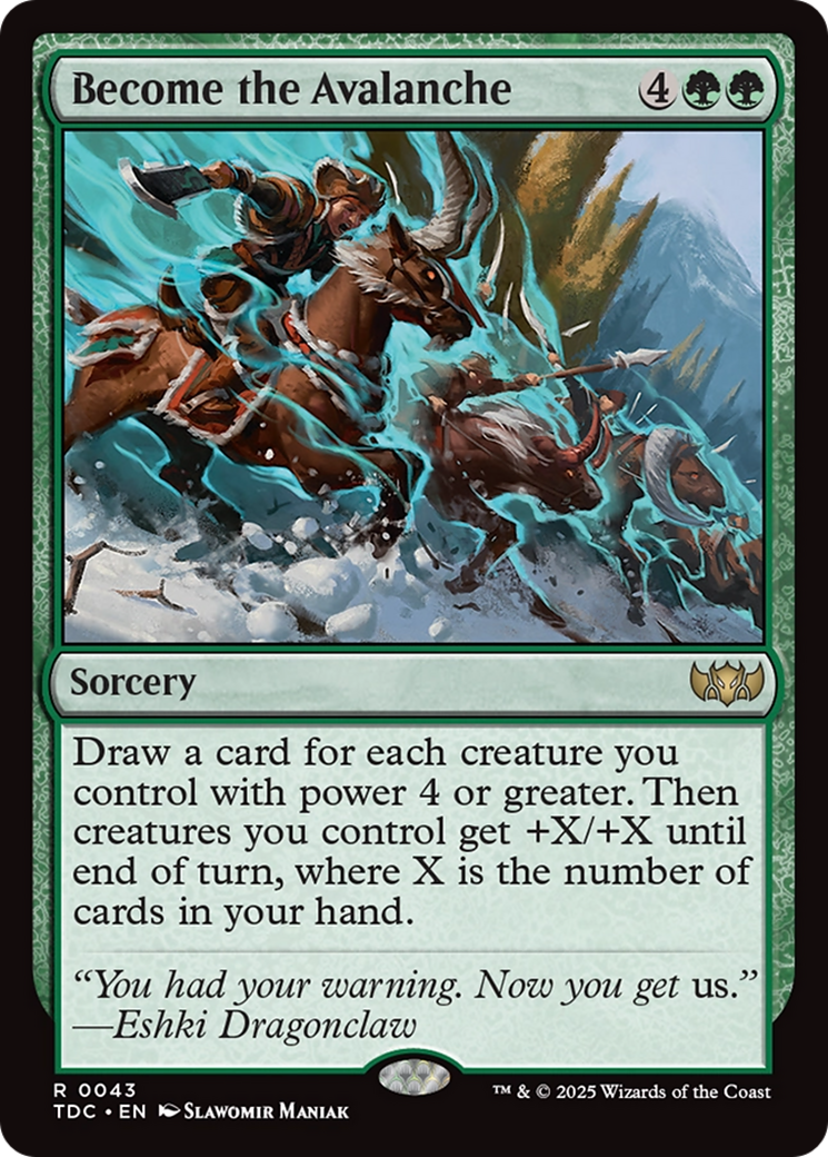 Become the Avalanche [Tarkir: Dragonstorm Commander] | Gear Gaming Fayetteville