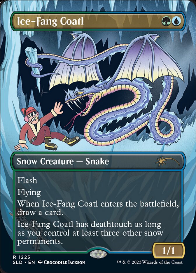 Ice-Fang Coatl (Borderless) [Secret Lair Drop Series] | Gear Gaming Fayetteville