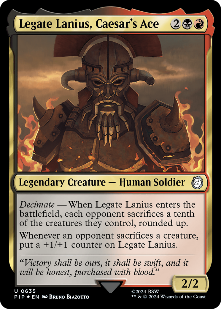 Legate Lanius, Caesar's Ace (Surge Foil) [Fallout] | Gear Gaming Fayetteville