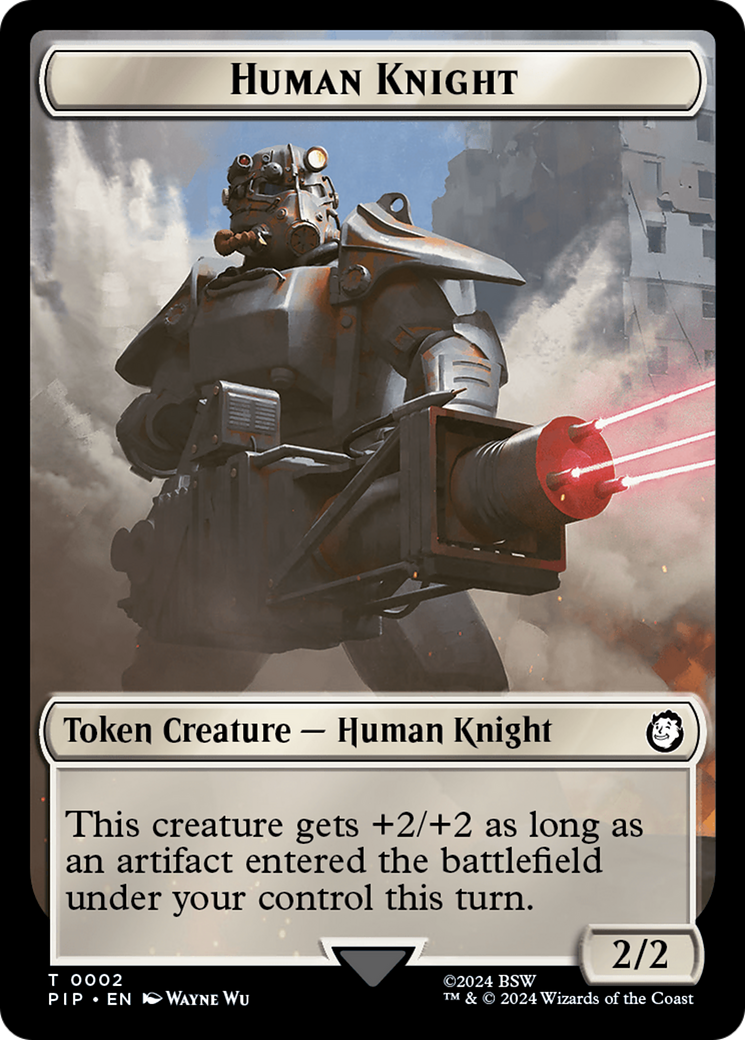 Human Knight // Food (0014) Double-Sided Token [Fallout Tokens] | Gear Gaming Fayetteville