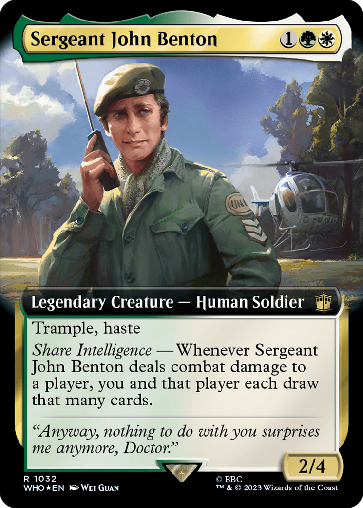Sergeant John Benton (Extended Art) (Surge Foil) [Doctor Who] | Gear Gaming Fayetteville