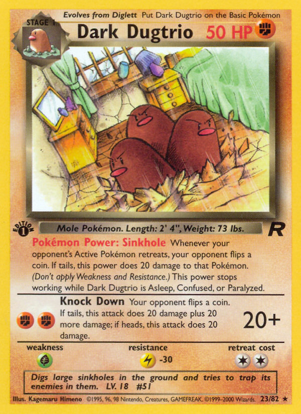 Dark Dugtrio (23/82) [Team Rocket 1st Edition] | Gear Gaming Fayetteville