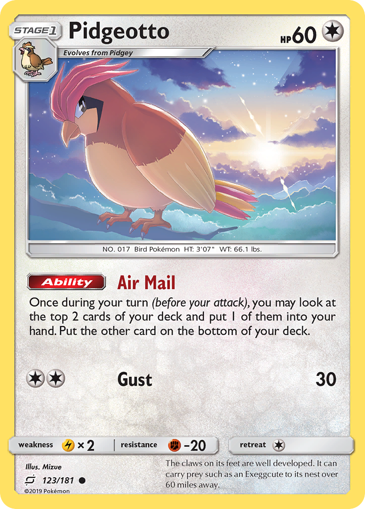 Pidgeotto (123/181) [Sun & Moon: Team Up] | Gear Gaming Fayetteville