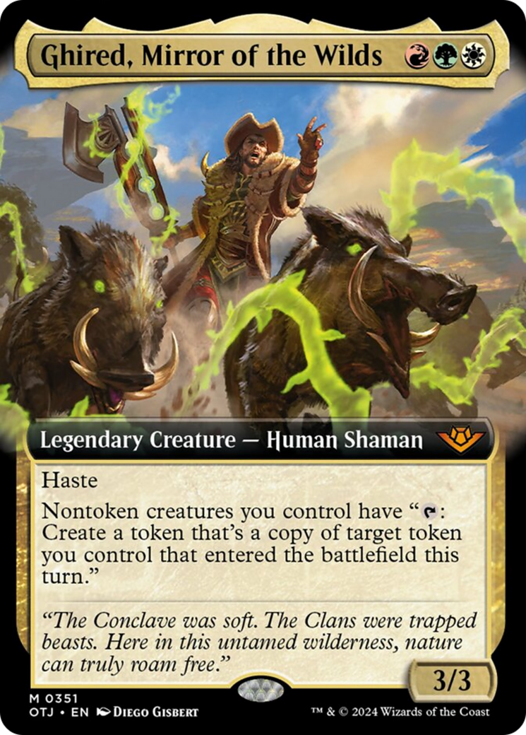 Ghired, Mirror of the Wilds (Extended Art) [Outlaws of Thunder Junction] | Gear Gaming Fayetteville