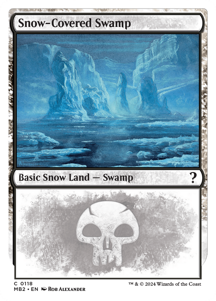 Snow-Covered Swamp (White Border) [Mystery Booster 2] | Gear Gaming Fayetteville