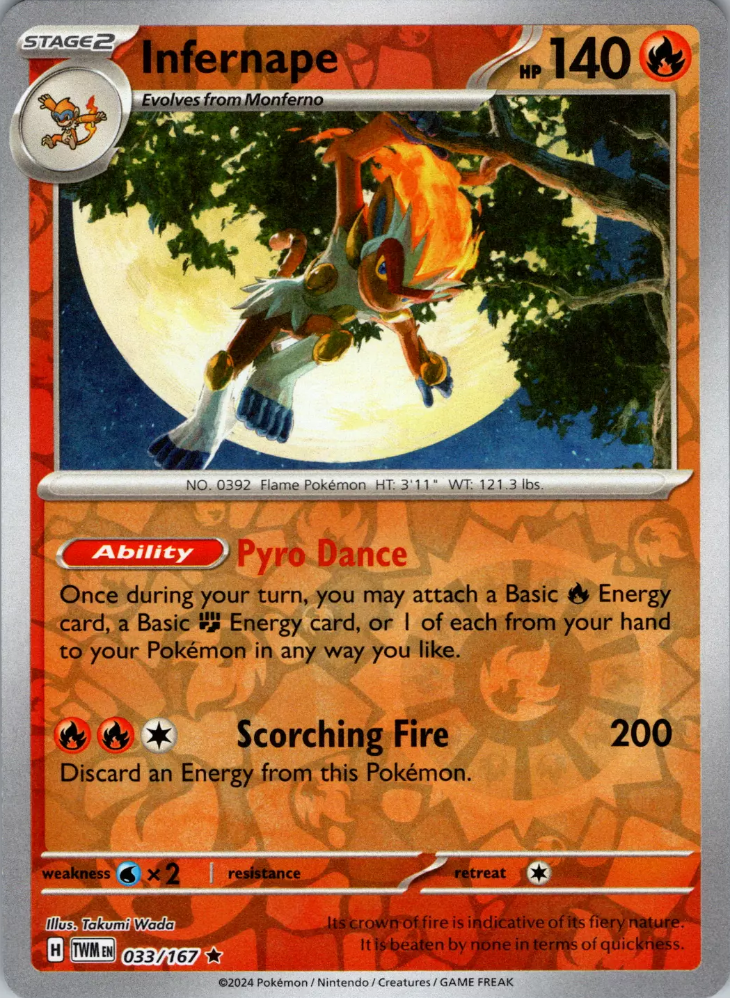 Infernape (033/167) [Scarlet & Violet: Twilight Masquerade] | Gear Gaming Fayetteville