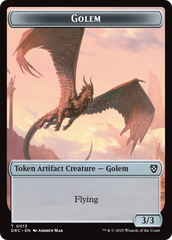 Construct // Golem (0013) Double-Sided Token [Aetherdrift Commander Tokens] | Gear Gaming Fayetteville