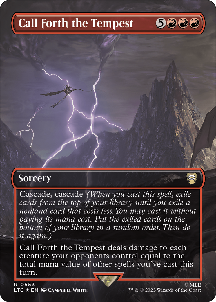 Call Forth the Tempest (Borderless) (Surge Foil) [The Lord of the Rings: Tales of Middle-Earth Commander] | Gear Gaming Fayetteville
