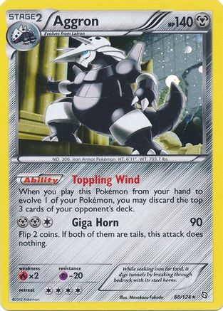 Aggron (80/124) (Cosmos Holo) [Black & White: Dragons Exalted] | Gear Gaming Fayetteville