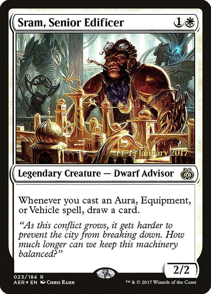 Sram, Senior Edificer [Aether Revolt Prerelease Promos] | Gear Gaming Fayetteville