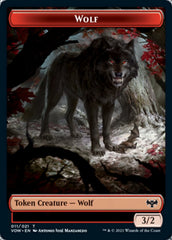 Wolf (011) // Human (010) Double-Sided Token [Innistrad: Crimson Vow Tokens] | Gear Gaming Fayetteville