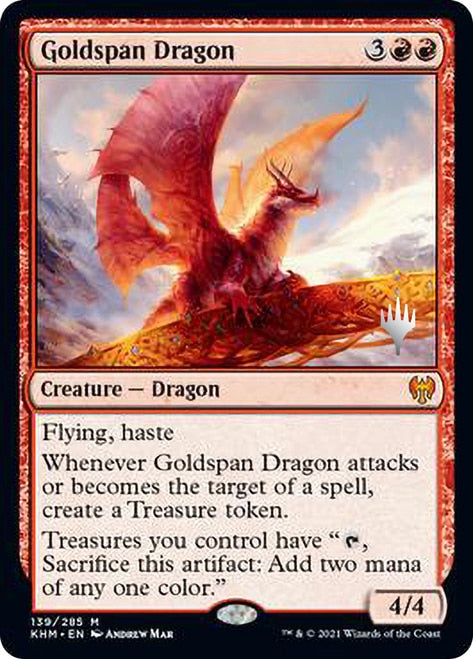 Goldspan Dragon (Promo Pack) [Kaldheim Promos] | Gear Gaming Fayetteville