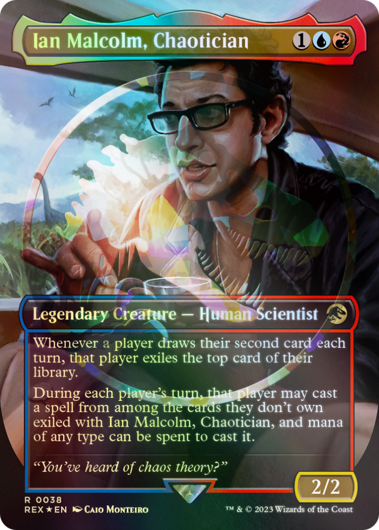 Ian Malcolm, Chaotician (Emblem) (Borderless) [Jurassic World Collection Tokens] | Gear Gaming Fayetteville
