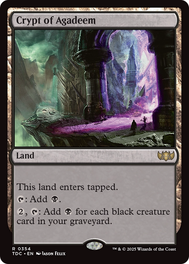 Crypt of Agadeem [Tarkir: Dragonstorm Commander] | Gear Gaming Fayetteville