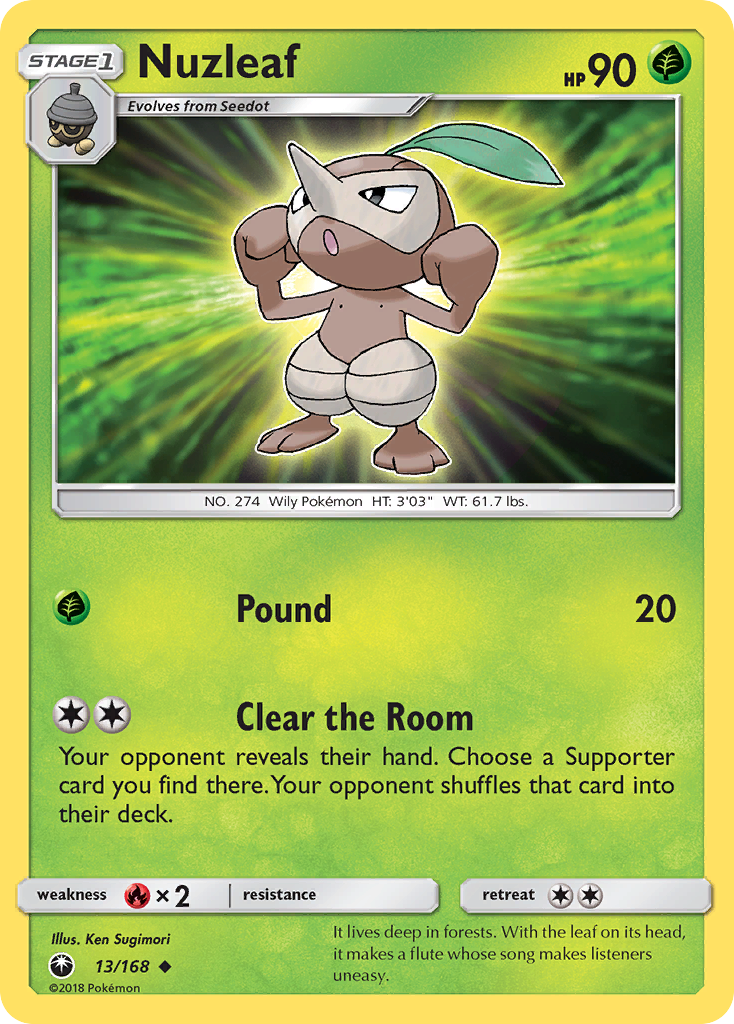 Nuzleaf (13/168) [Sun & Moon: Celestial Storm] | Gear Gaming Fayetteville