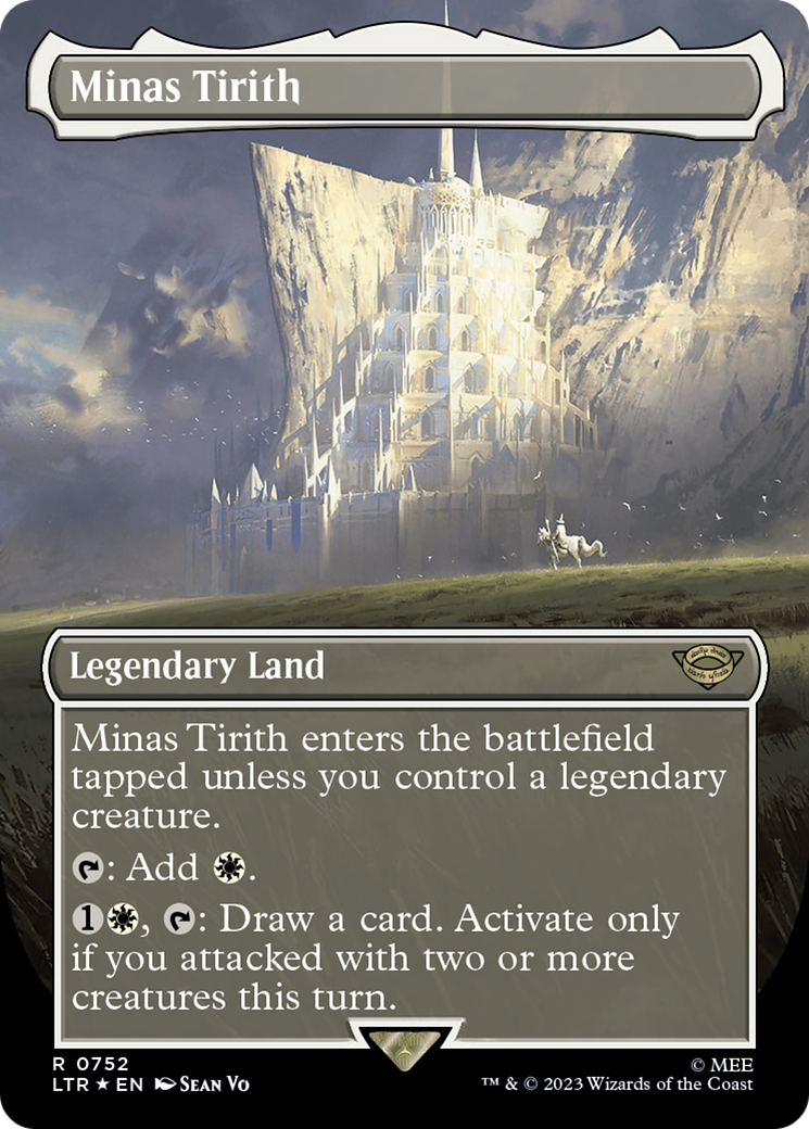 Minas Tirith (Borderless) (Surge Foil) [The Lord of the Rings: Tales of Middle-Earth] | Gear Gaming Fayetteville