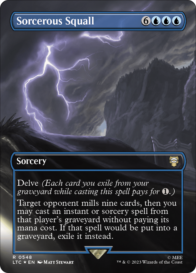 Sorcerous Squall (Borderless) (Surge Foil) [The Lord of the Rings: Tales of Middle-Earth Commander] | Gear Gaming Fayetteville