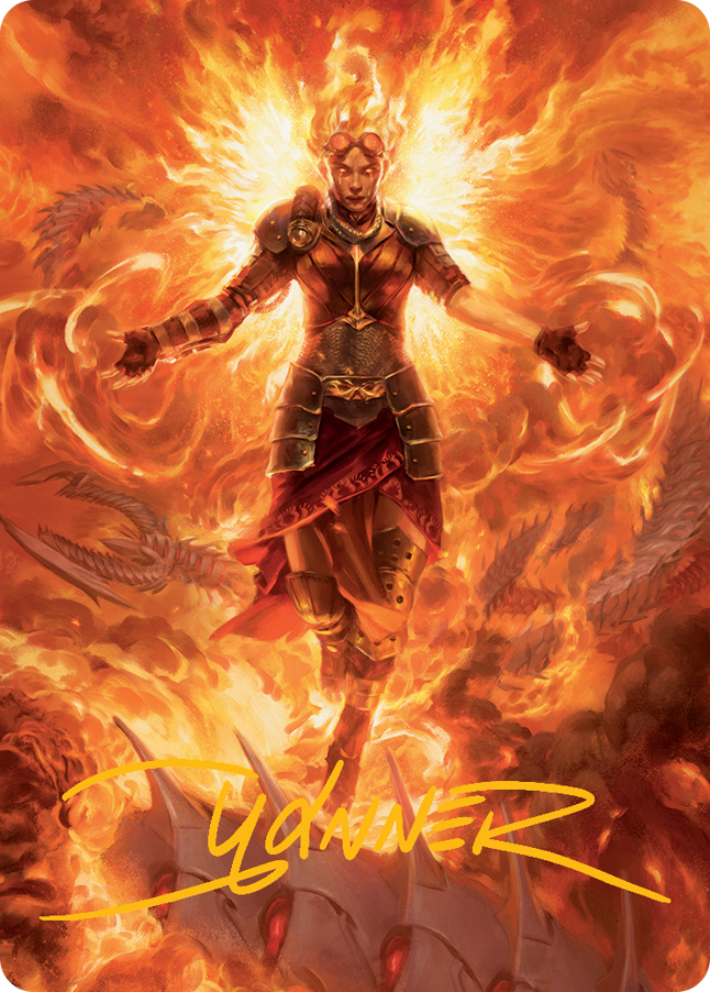 Chandra, Hope's Beacon Art Card (Gold-Stamped Signature) [March of the Machine Art Series] | Gear Gaming Fayetteville