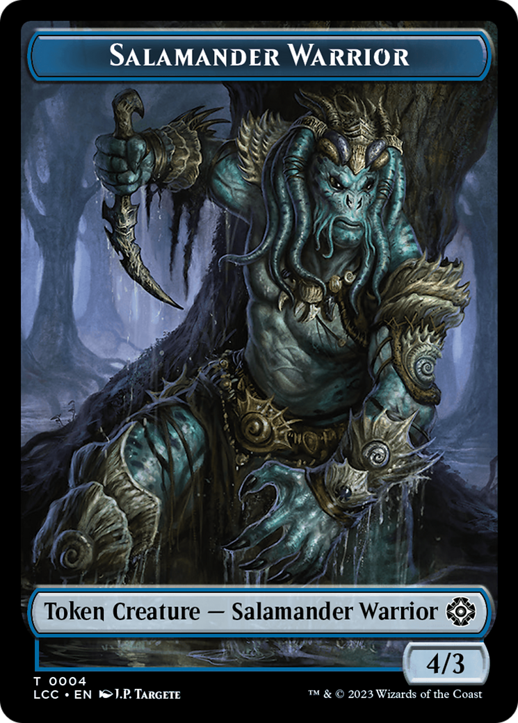 Salamander Warrior // Treasure Double-Sided Token [The Lost Caverns of Ixalan Commander Tokens] | Gear Gaming Fayetteville